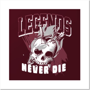 Legends Never Die Dark Beetroot Posters and Art